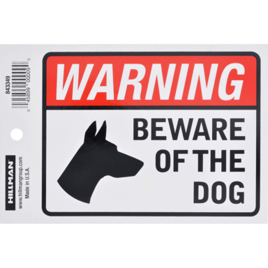Beware Of Dog Decal 4"X6"