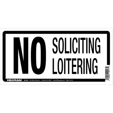 NO SOLICIT SIGN 5"X10"