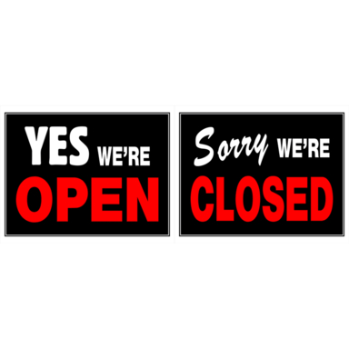 Open Close Sign 15X19"