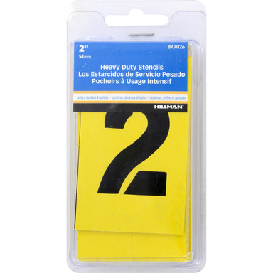 Stencil 2" Numeros & Letras 47pk