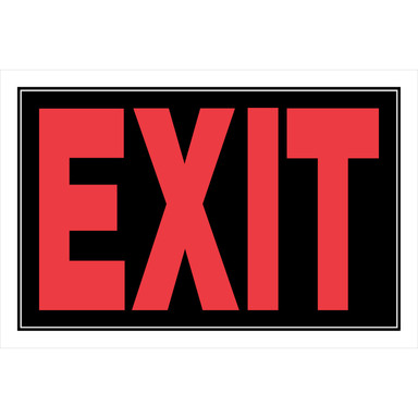 Exit Sign Black 8x12"
