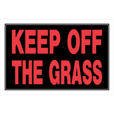 Keep Off Grss Sign 8x12"