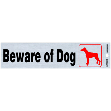 BEWARE OF DOG DECAL 2X8"