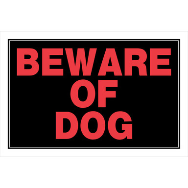 8"x12" Sign Beware Of Dog
