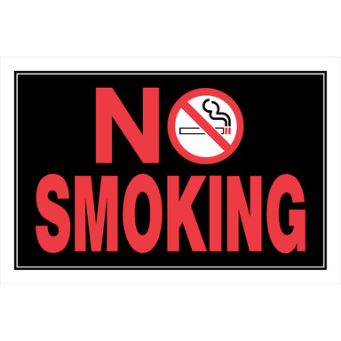 NO SMOKING SIGN 8X12"
