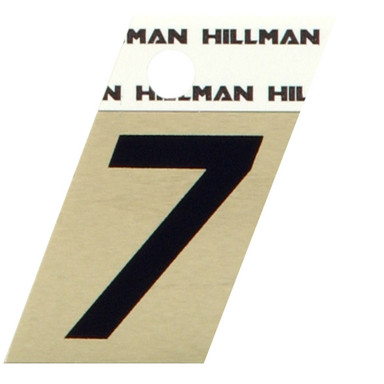 Hillman 1.5 in. Reflective Black Metal Self-Adhesive Number 7 1 pc