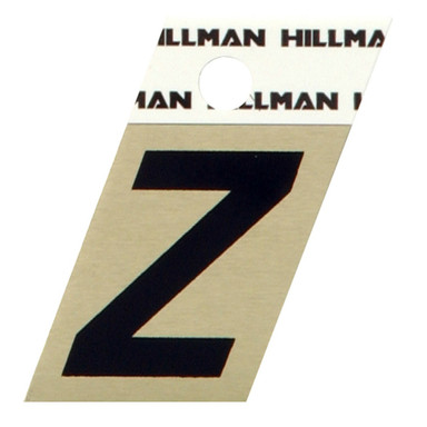 Hillman 1.5 in. Reflective Black Metal Self-Adhesive Letter Z 1 pc