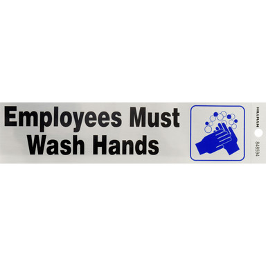 2"x8" Sign Health Safety Silver