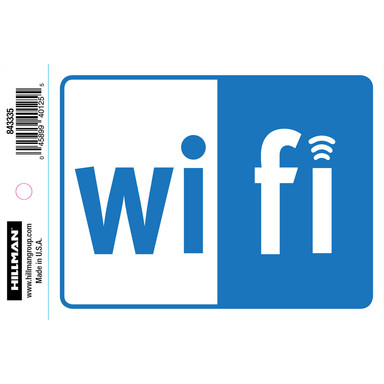 Sign Wifi Blu 4x6"