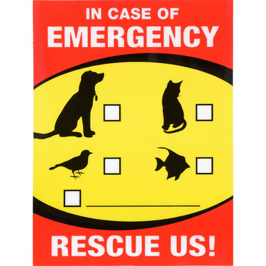 Sign Emrgcy Pet Rsc 6x4"