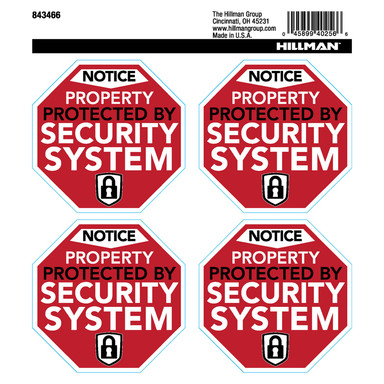 DECAL SECURE SYSTM 4PK