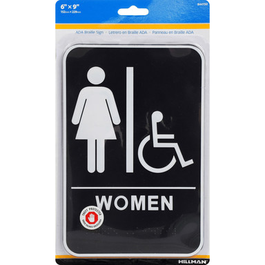 Plaque Wmn Restroom 9x6"