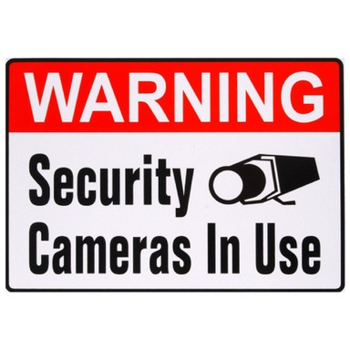 Security Camera Decal 4x6"