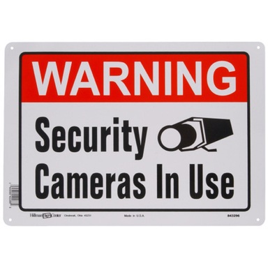 Security Camera Sign 10x14"