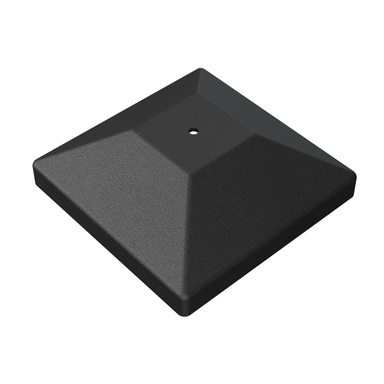 POST CAP BLK PLSTC 6X6"