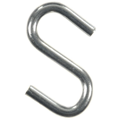 S Hook 3/4" Zinc Cd8