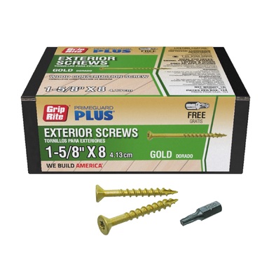 DCK SCREW STR 1-5/8" 1M