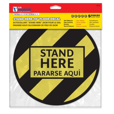 DECAL STAND HERE 10"W