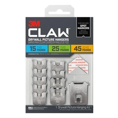 Claw Pic Hangr Asst 10pk 3m