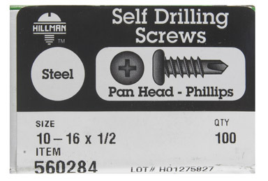 100Pk 10x1/2" Phil Drill Screw