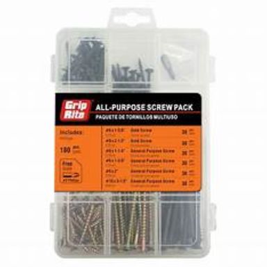 SCREWS ASST PACK 180PC