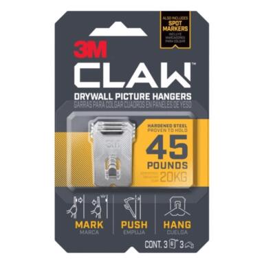 CLAW PIC HANGER 45LB 3PK