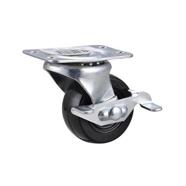 2" SWIVEL RUBBER CASTER W/BRAKE