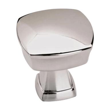 KNOB 1-1/4" SQR CHRM 1PK