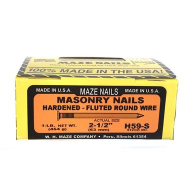 1# 2-1/2" Fluted Masonry Nails
