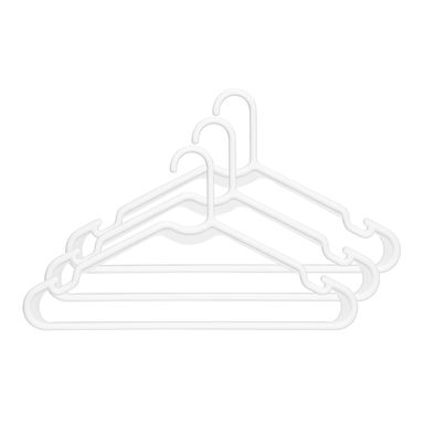 HANGER PLASTIC WHITE 3PK