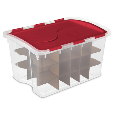 ORNAMENT BOX W/LID 48QT