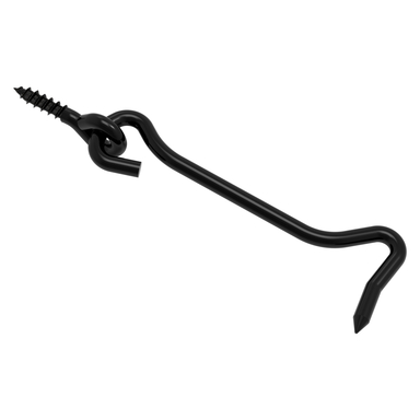 HOOK&EYE STEEL BLACK 4"