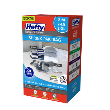 HEFTY CLEAR  VAC STORAGE BAGS