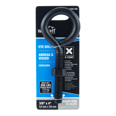 EYEBOLT STL BLK 4X3/8"