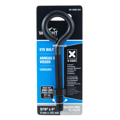 EYEBOLT STL BLK 4X5/16"