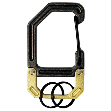 CARABINER BK/GD ALUM