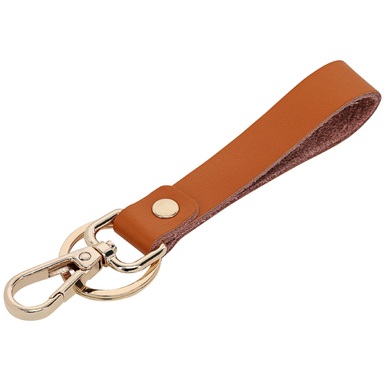 KEY STRAP LEATHER BRWN