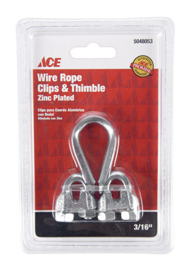 3/16 WIRE ROPE CLIP&THIMBLE