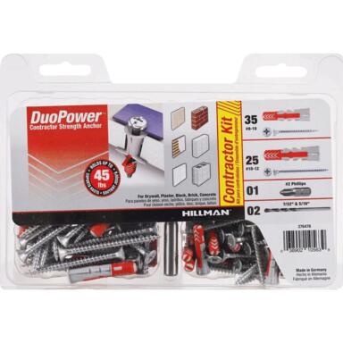 ANCHOR KIT RND NYLN 63PC
