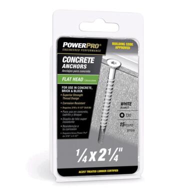 CNCRT SCRW ANCHR FLT15PK