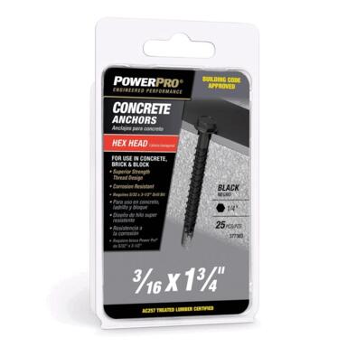 CNCRT SCRW ANCHR HX 25PK