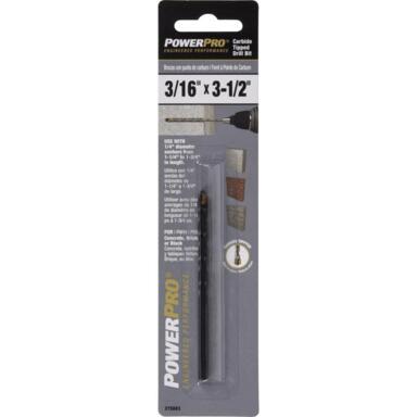 DRILL BIT 3/16X3-1/2" CS
