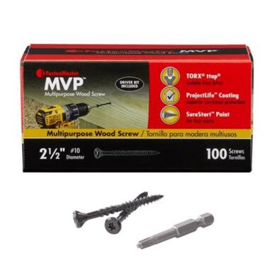 WOOD SCREW 2-1/2" 100PK