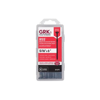 GRK RSS BLACK 5/16X6 25PC