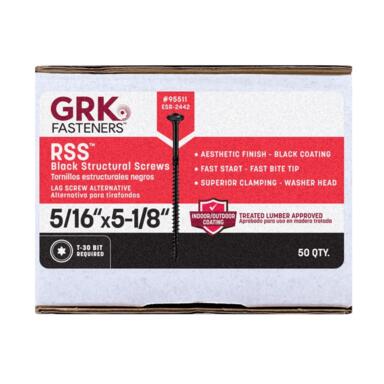 GRK RSS BLACK 5/16X5 1/8 EA