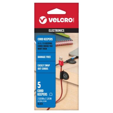 CORD ORGNZR NYLN BLK 5PK