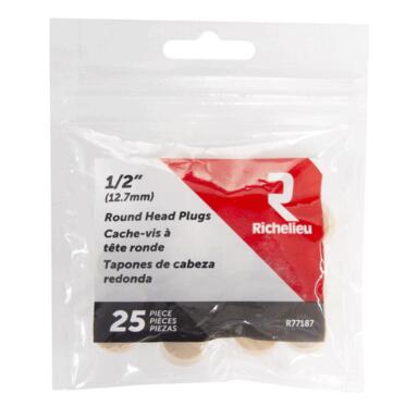 HEAD PLG RND BIRCH 1/2"