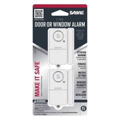 Door Alarm Bttry Indr Wh