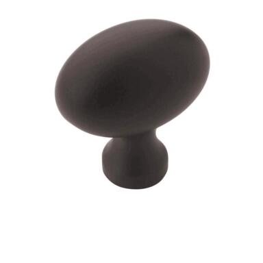 CABINET KNOB MTT BLK 1.37"
