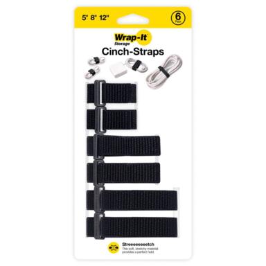 CABLE WRAP BLK 6PK